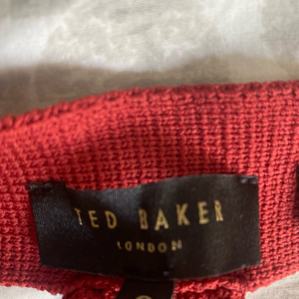 Ted Baker Red Ribbed Tank Top - Picture 3 of 3